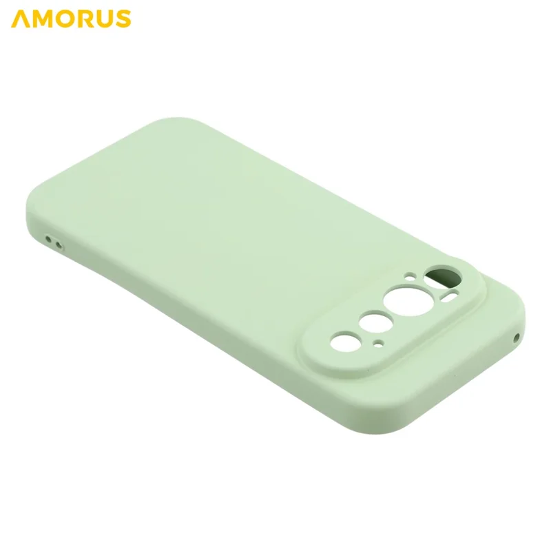 AMORUS voor Google Pixel 11 Pro hoesje Precieze uitgesneden TPU Insteekje met Vezelvoering Stootvaste telefoonhoes - Menta groen