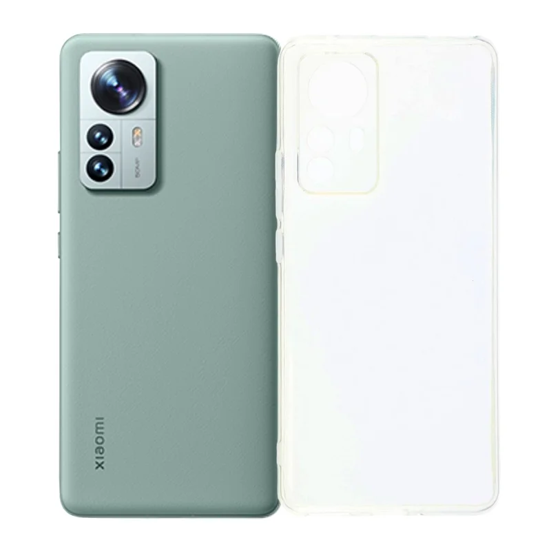 Clear Phone Case For Xiaomi 12 Pro 5G / 12S Pro 5G / 12 Pro (Dimensity) 5G , Ultra Thin Flexible TPU Back Cover - Transparent