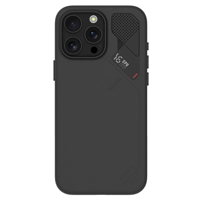 AULUMU A17 لهاتف iPhone 16 Pro Max غطاء مغناطيسي من جلد نباتي قابل للتحلل + غطاء هاتف من مادة البولي كربونات - أسود