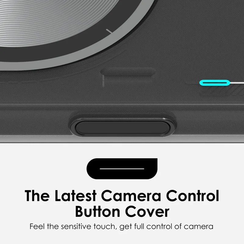 AULUMU A17 pour iPhone 16 Pro Étui Magnétique avec Design Phosphorescent Coque de Téléphone TPU IMD - Gris