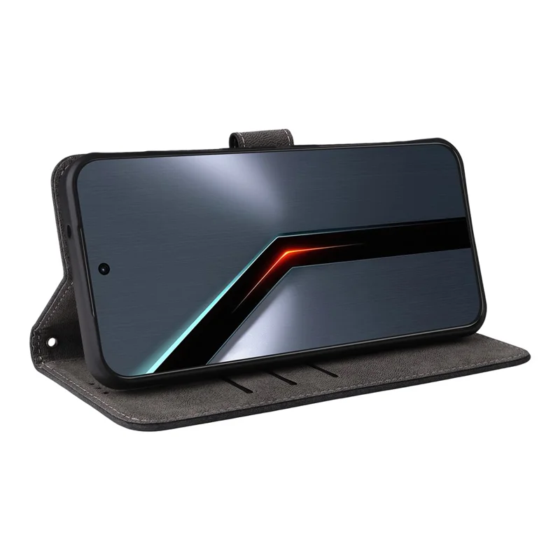 Capa Carteira para ZTE nubia Neo 5 GT 5G com Proteção RFID, Capa em Couro PU com Suporte e Alça - Preto