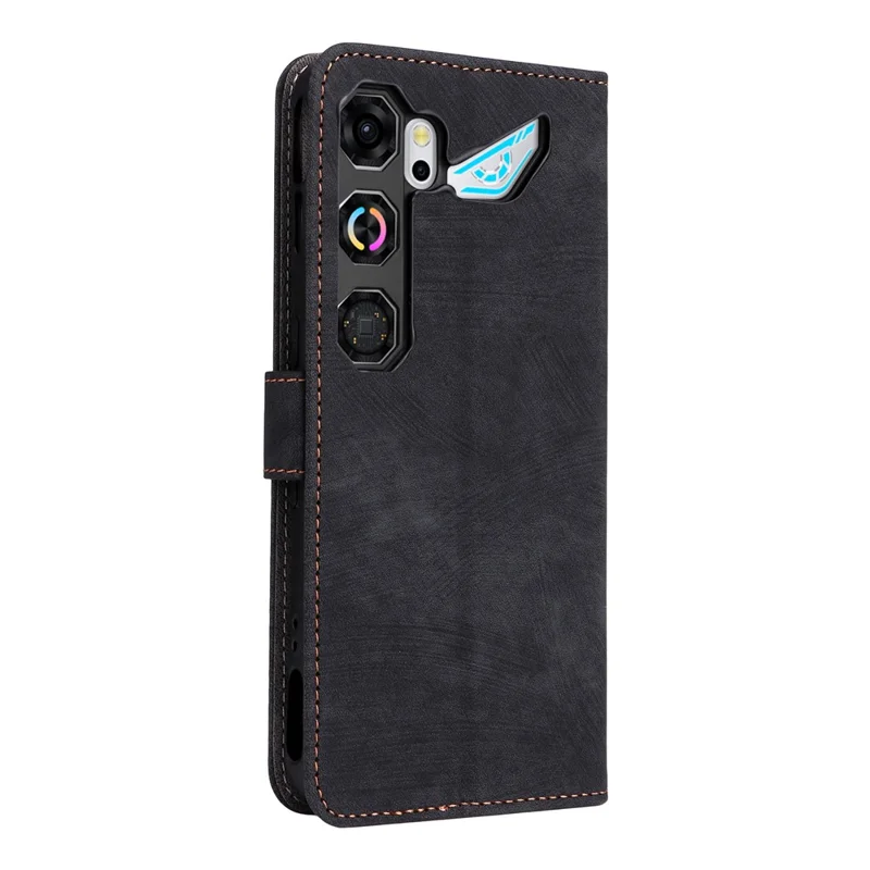 Capa Carteira para ZTE nubia Neo 5 GT 5G com Proteção RFID, Capa em Couro PU com Suporte e Alça - Preto