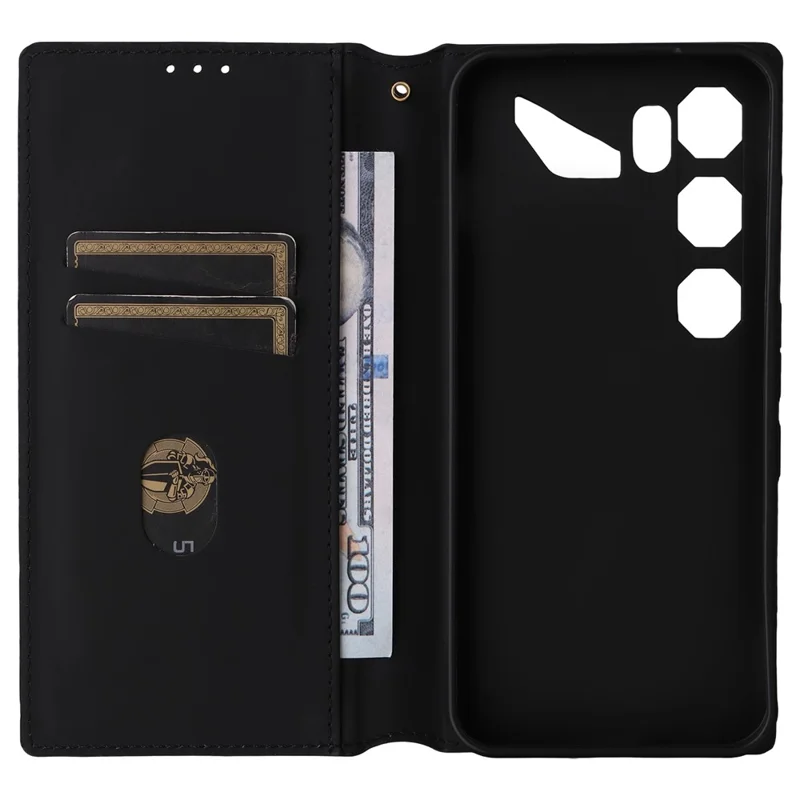 Cover per ZTE nubia Neo 5 GT 5G con Portafoglio, TPU e Pelle PU con Stampa Rombo, Color Argento