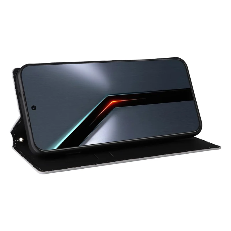 Cover per ZTE nubia Neo 5 GT 5G con Portafoglio, TPU e Pelle PU con Stampa Rombo, Color Argento