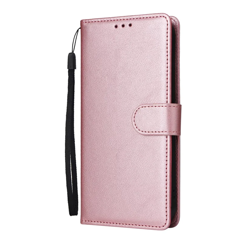 Capa para Realme 16 Pro 5G em PU Leather com Carteira e Suporte, Capa para Telemóvel com Pulseira - Dourado Rosa