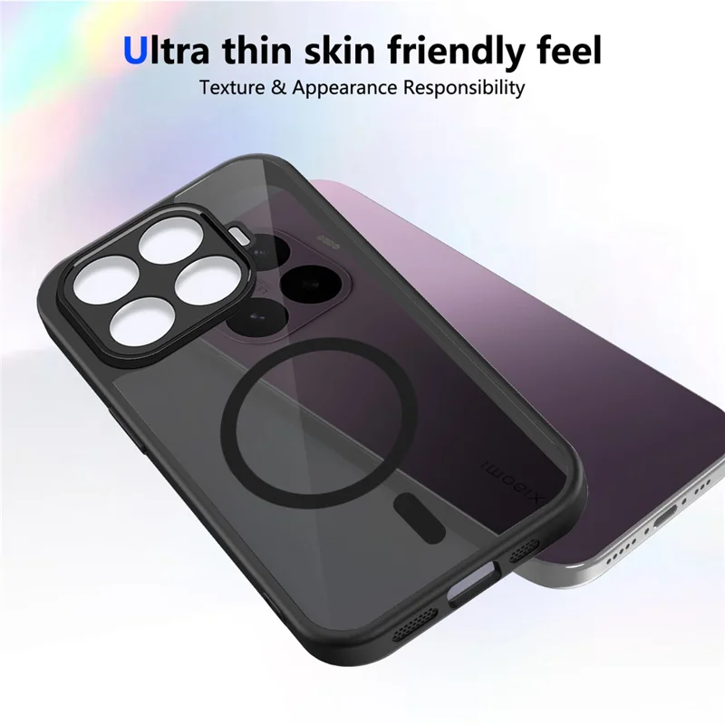 For Xiaomi 17T Magnetic Case Skin Touch Matte PC + TPU Anti-Drop Phone Cover - Translucent