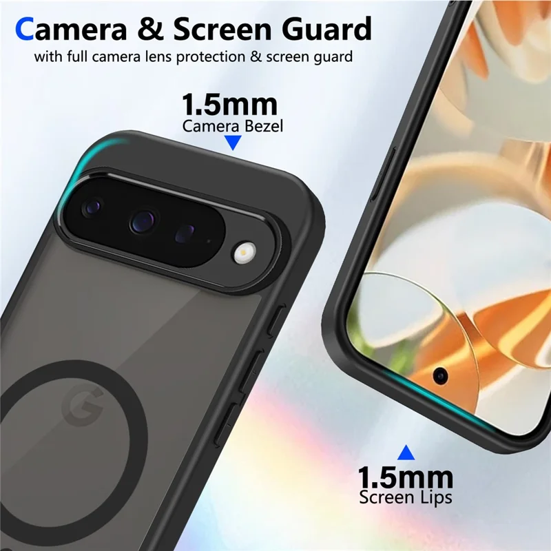 For Google Pixel 10 Magnetic Case Skin Touch Matte PC + TPU Anti-Drop Phone Cover - Translucent