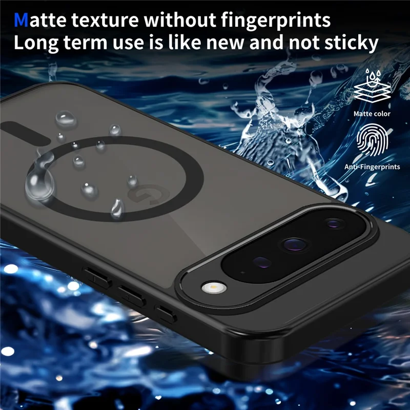 For Google Pixel 10 Magnetic Case Skin Touch Matte PC + TPU Anti-Drop Phone Cover - Translucent