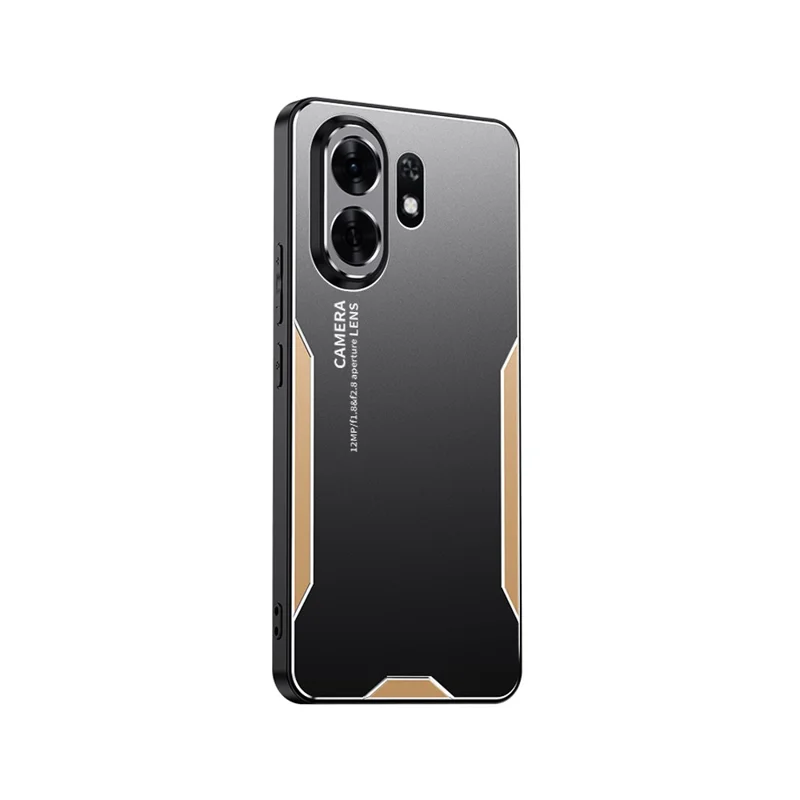 For Honor Play 60A 5G Phone Case Aluminium Alloy TPU PC Back Cover - Gold