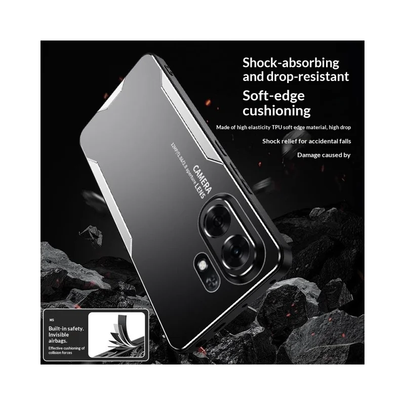 For Honor Play 60A 5G Phone Case Aluminium Alloy TPU PC Back Cover - Blue