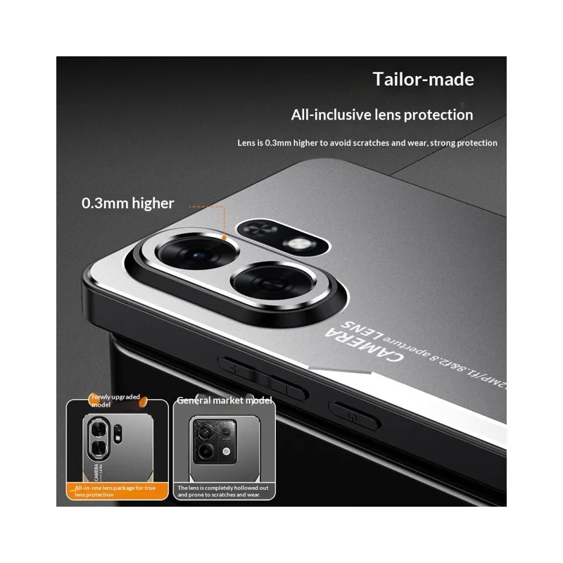 For Honor Play 60A 5G Phone Case Aluminium Alloy TPU PC Back Cover - Blue