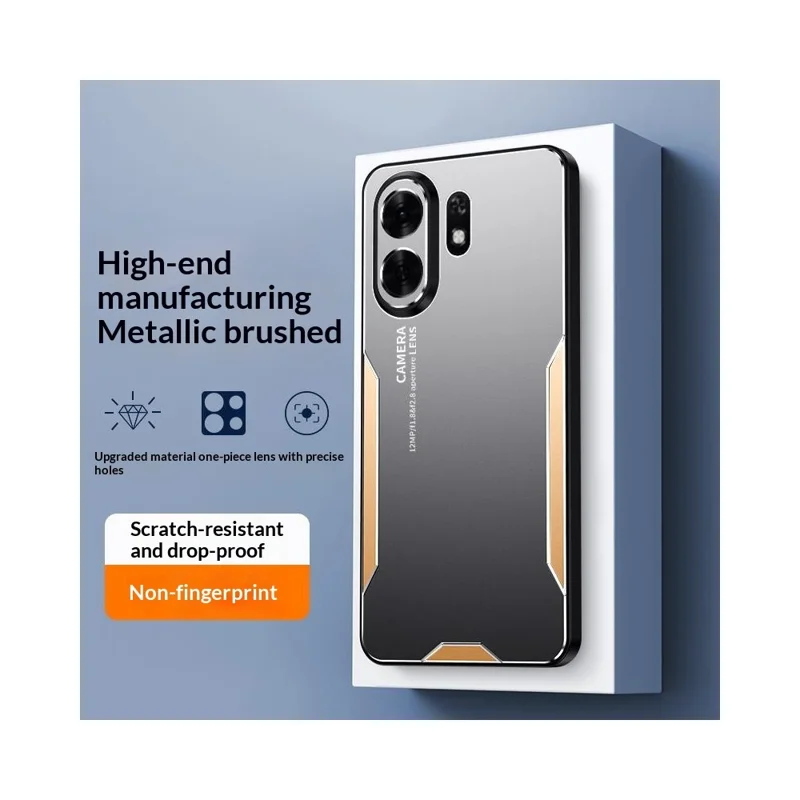 For Honor Play 60A 5G Phone Case Aluminium Alloy TPU PC Back Cover - Blue