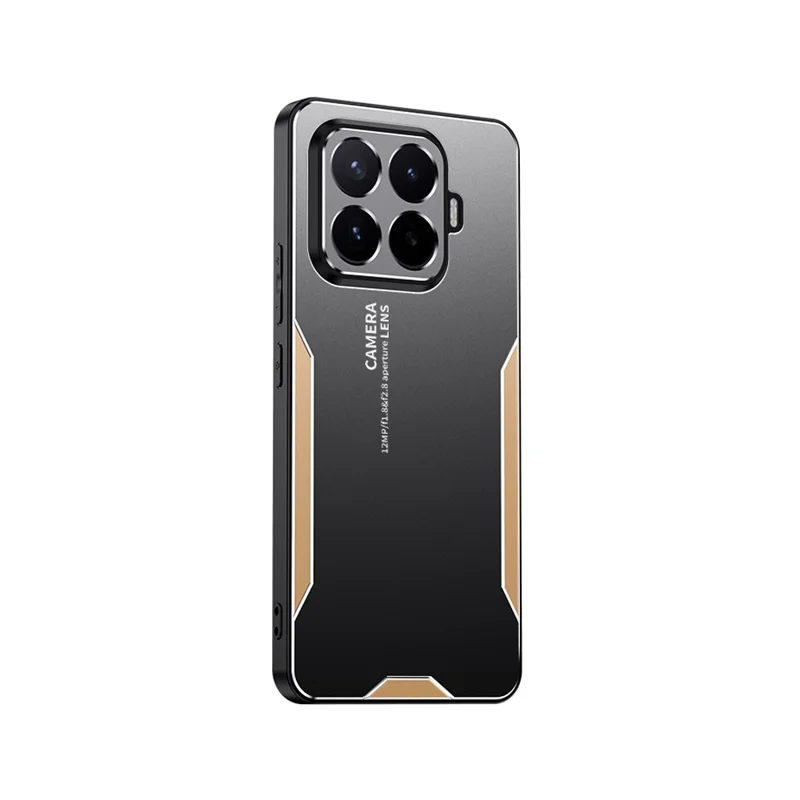 For Xiaomi 17T Phone Case Aluminium Alloy TPU PC Back Cover - Gold