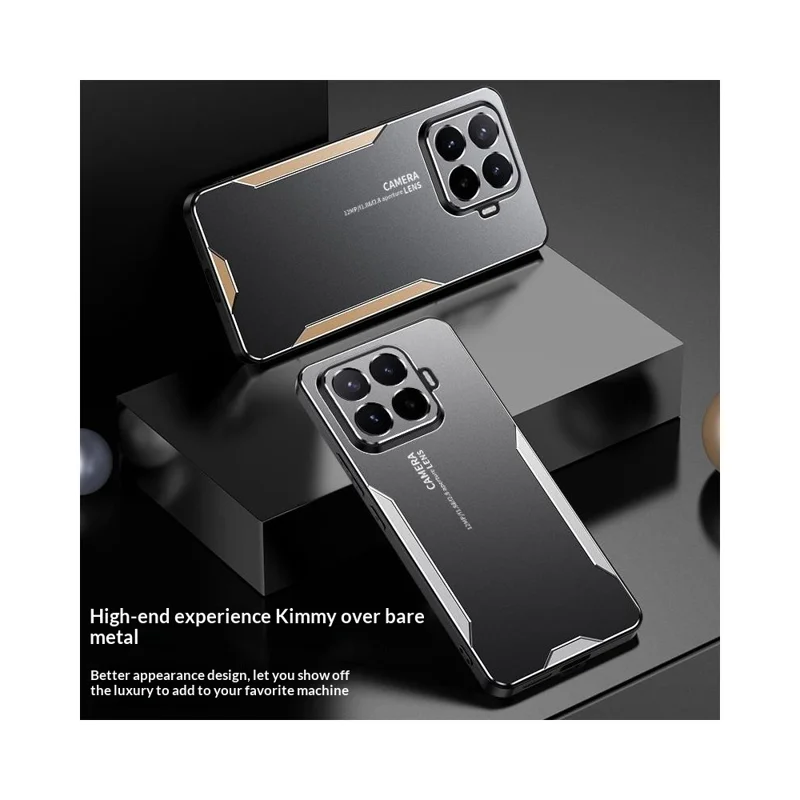 For Xiaomi 17T Phone Case Aluminium Alloy TPU PC Back Cover - Gold