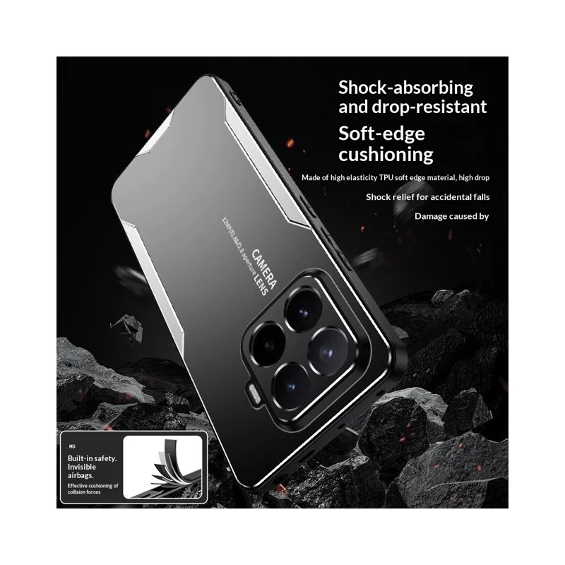 For Xiaomi 17T Phone Case Aluminium Alloy TPU PC Back Cover - Gold
