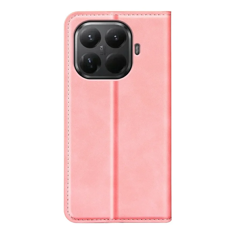 For Xiaomi 17T Case Skin Touch Leather Wallet Phone Cover - Pink
