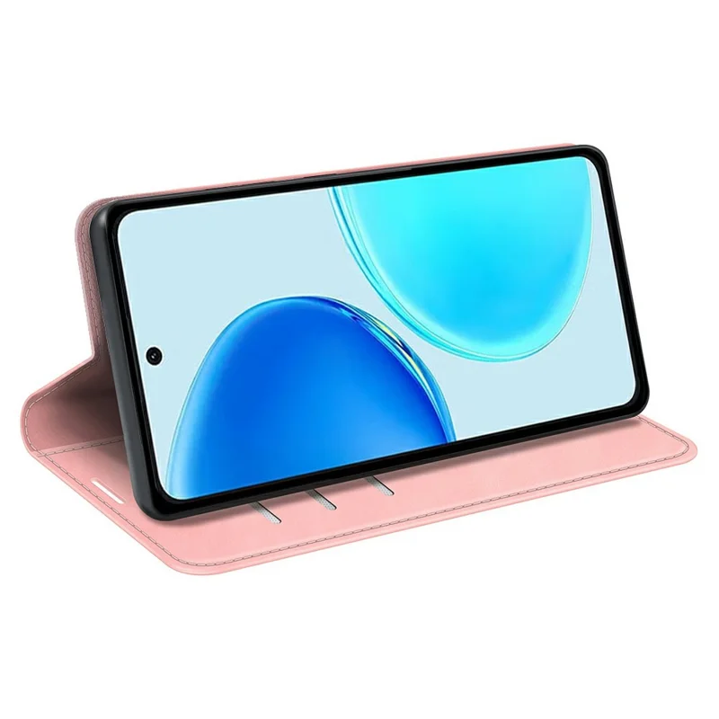 Cover per Honor X8d 4G in Pelle Tattile con Portafoglio - Rosa