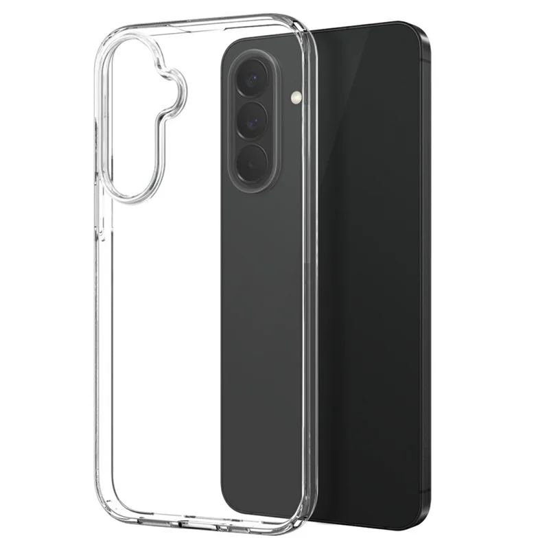 NORTHJO For Samsung Galaxy S26 FE Case Soft TPU Clear Phone Cover with Tempered Glass Screen Protector - Transparent