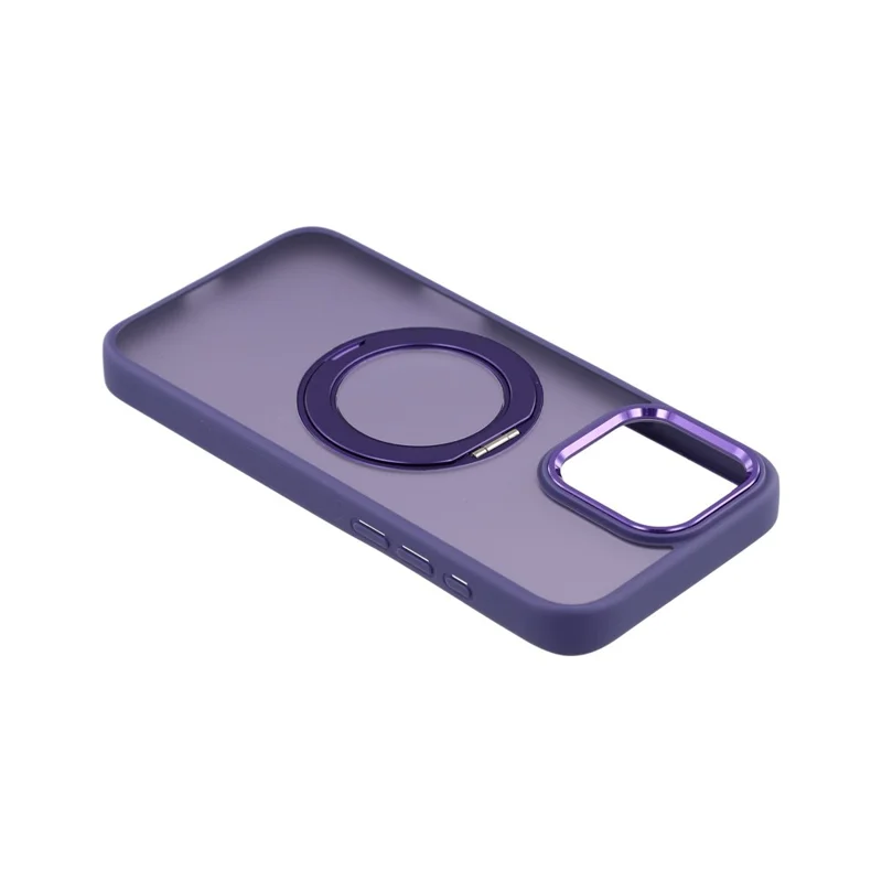 Telefoonhoesje voor iPhone 14 Pro Max met draaibare standaard TPU + PC antislip matte achterkant - Paars