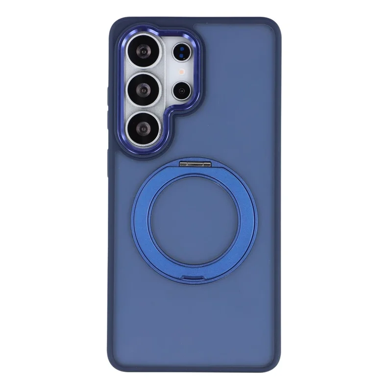 For Samsung Galaxy S24 Ultra Case Rotating Kickstand TPU + PC Anti-slip Matte Phone Back Cover - Blue