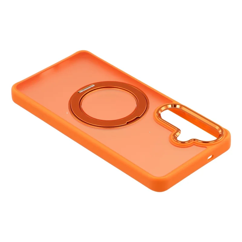 Beskyttelsesdæksel til Samsung Galaxy A35 5G med roterende støtte, TPU + PC, anti-slip, matt bagside - Orange