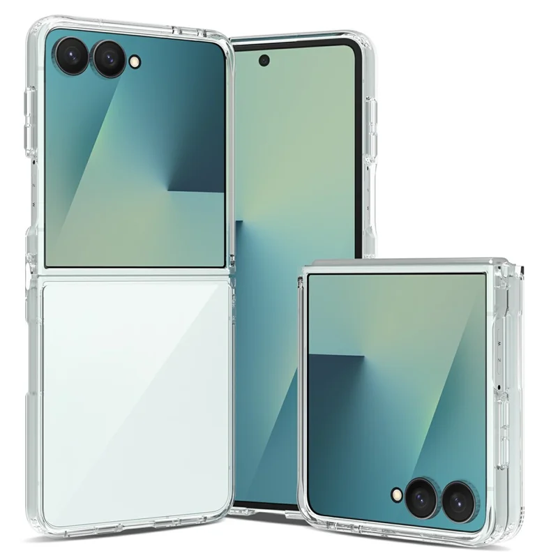 Transparante hoes voor Samsung Galaxy Z Flip8, krasbestendig, TPU + acryl, met transparant achterpaneel