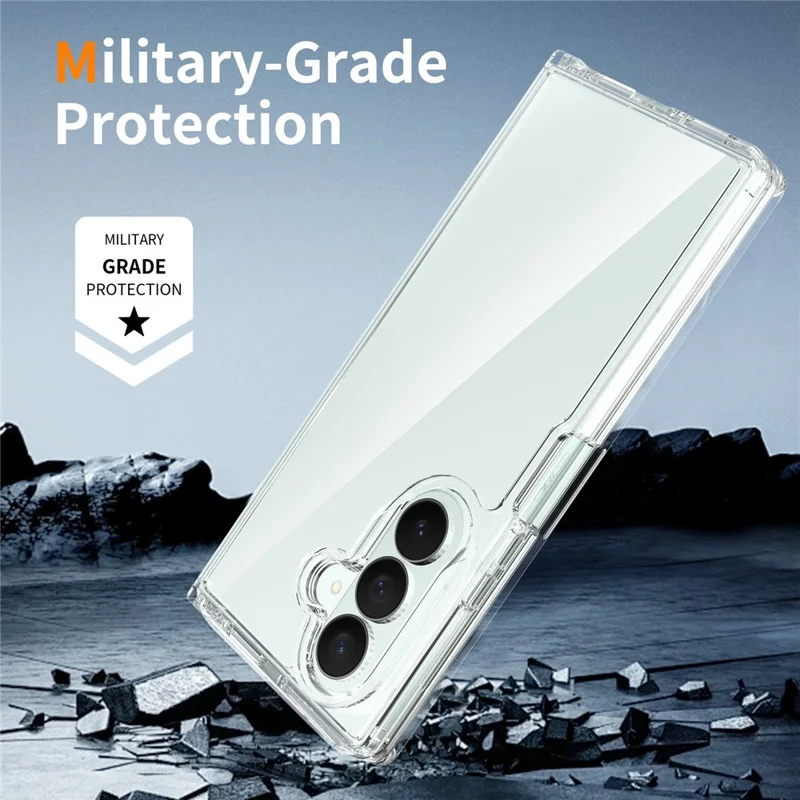 For Samsung Galaxy Z Fold8 Ultra Case Anti-Scratch TPU + Acrylic Clear Back Phone Cover - Transparent