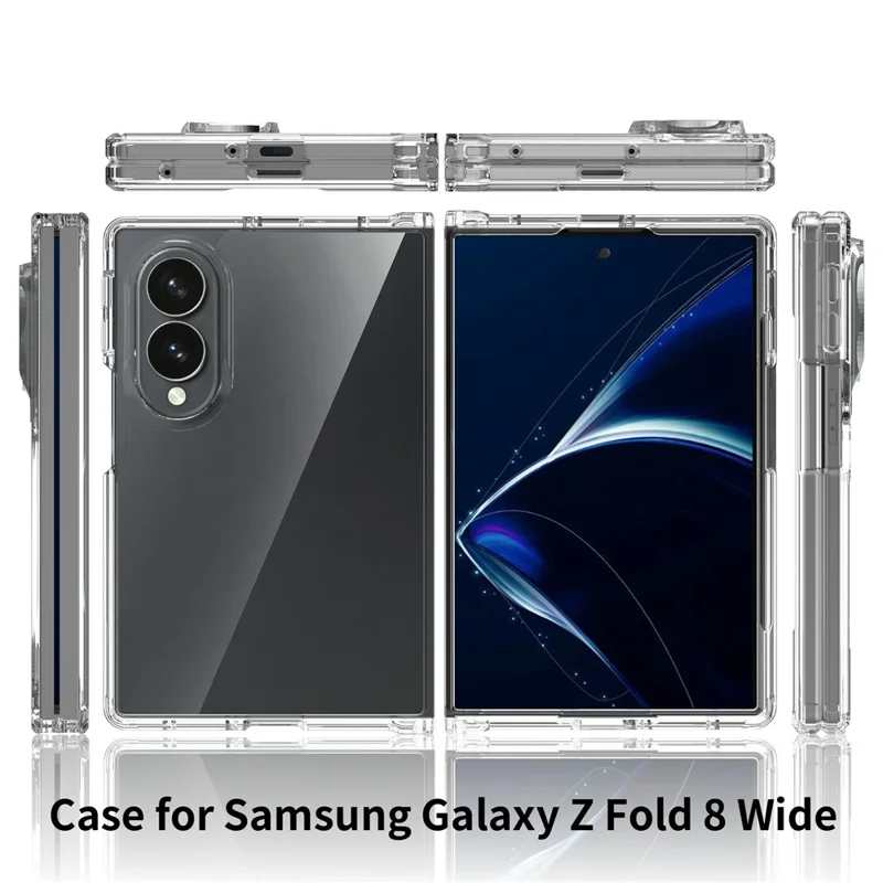 Transparante hoes voor Samsung Galaxy Z Fold8 - Anti-kras TPU + acryl, transparant