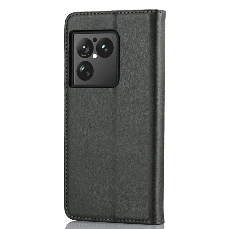 Etui na Sony Xperia 1 VIII, etui na telefon z magnesem z białej skóry z teksturą cielęca PU - Czarny
