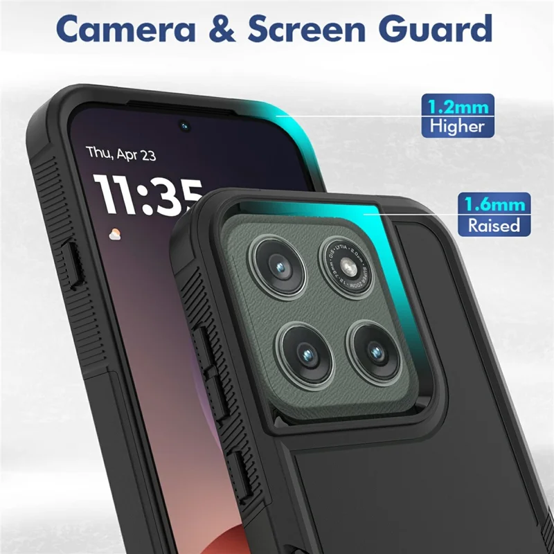 Obudowa do Motorola Edge (2026) 2 w 1 PC + TPU Odporna na Uderzenia Obudowa Telefonu - Czarny