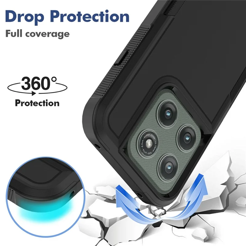 Obudowa do Motorola Edge (2026) 2 w 1 PC + TPU Odporna na Uderzenia Obudowa Telefonu - Czarny