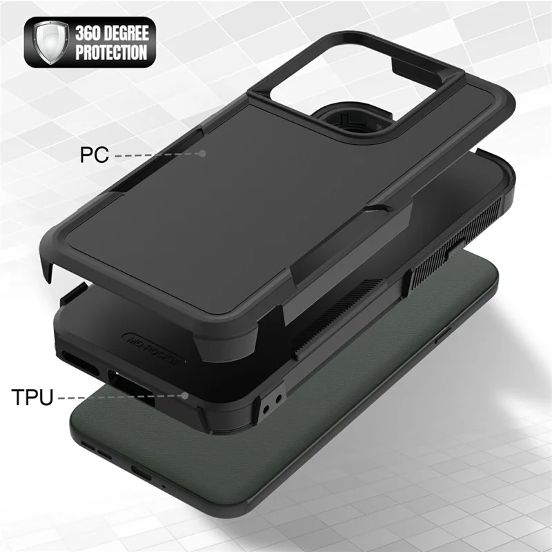 Obudowa do Motorola Edge (2026) 2 w 1 PC + TPU Odporna na Uderzenia Obudowa Telefonu - Czarny