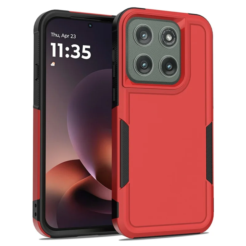 Funda para Motorola Edge (2026) 2 en 1 de PC + TPU, resistente a golpes - Rojo