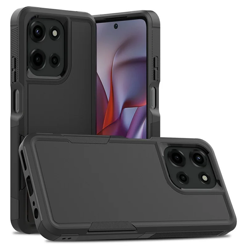 For Motorola Moto G 5G (2026) Case 2 in 1 PC + TPU Shockproof Phone Cover - Black