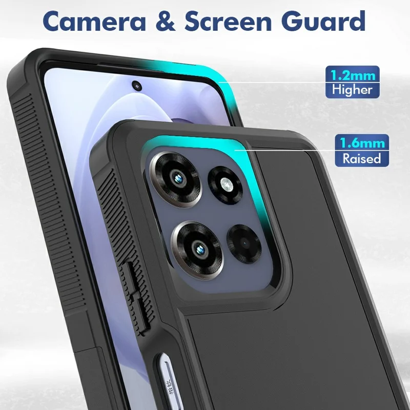 For Motorola Moto G Power (2026) Case 2 in 1 PC + TPU Shockproof Phone Cover - Black