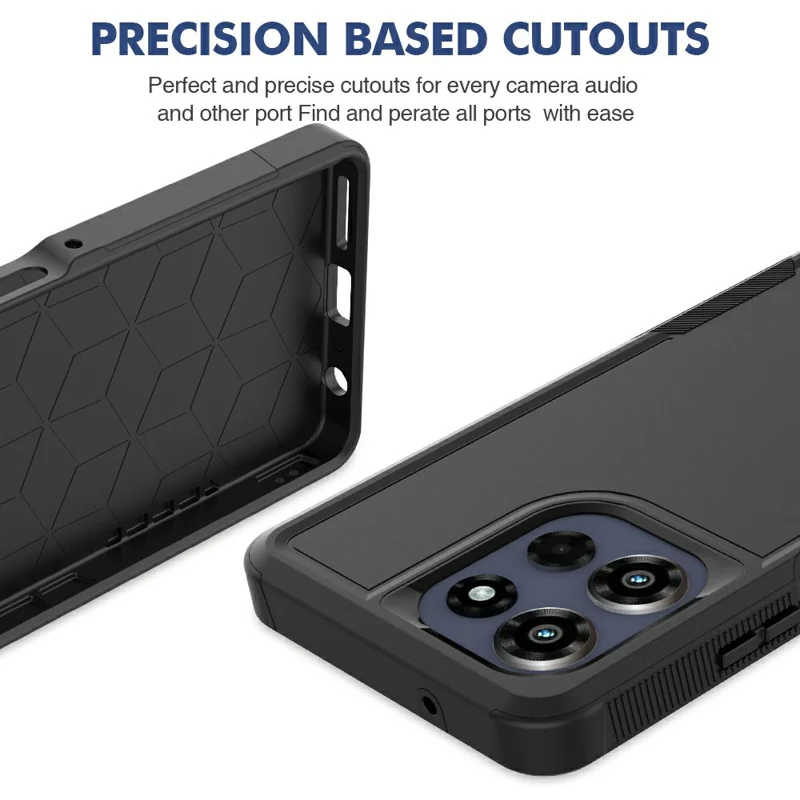For Motorola Moto G Power (2026) Case 2 in 1 PC + TPU Shockproof Phone Cover - Black