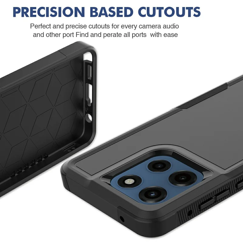 Til Motorola Moto G Stylus (2026) 5G Case 2 i 1 PC + TPU stødfast telefonbeskyttelse - Sort