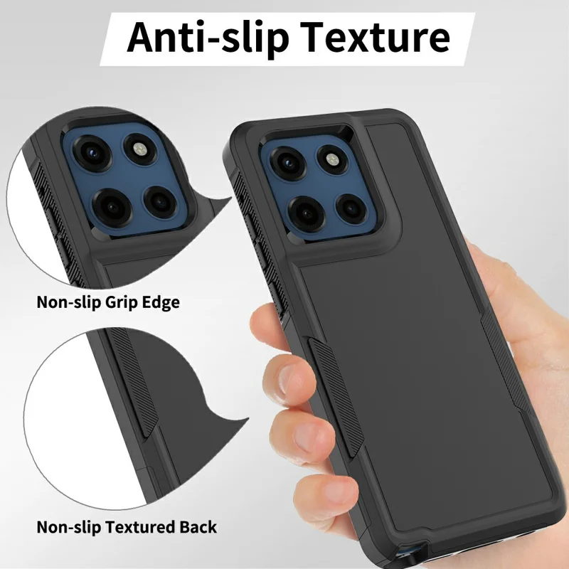 Til Motorola Moto G Stylus (2026) 5G Case 2 i 1 PC + TPU stødfast telefonbeskyttelse - Sort