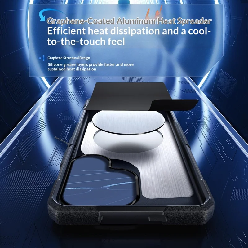 For Samsung Galaxy S26 Ultra Case Graphene Cooling TPU + PC Armor Shockproof Phone Cover - Black - 11