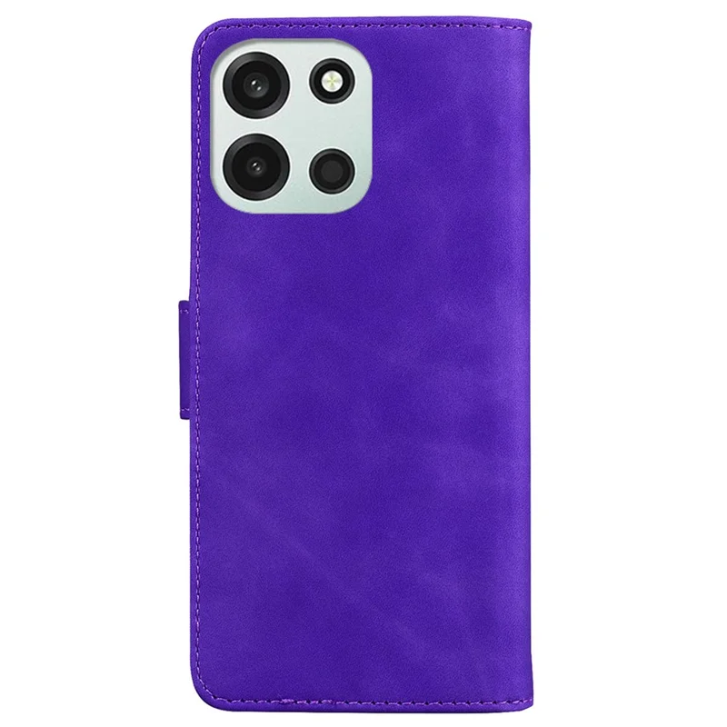 Voor OnePlus Nord 6 5G / CE6 5G Hoesje Effen Kleur Leren Portemonnee Telefoonhoes - Paars