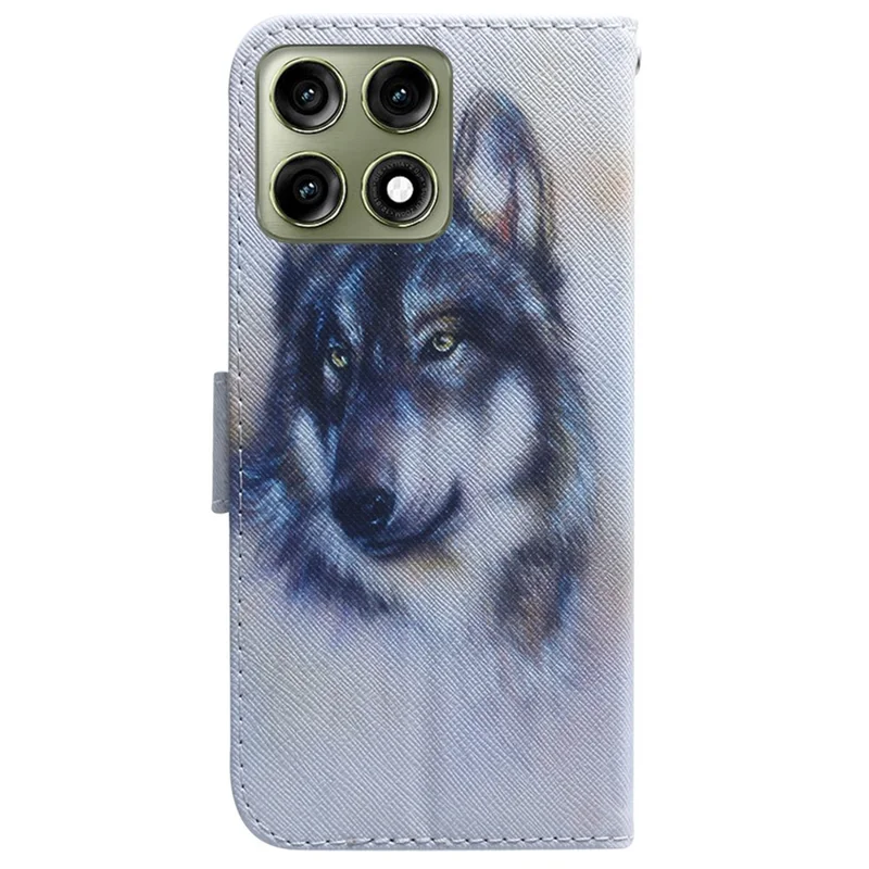 For Motorola Edge 70 Pro+ 5G / Edge 70 Pro 5G Wallet Case Pattern Print Leather Phone Cover - Wolf