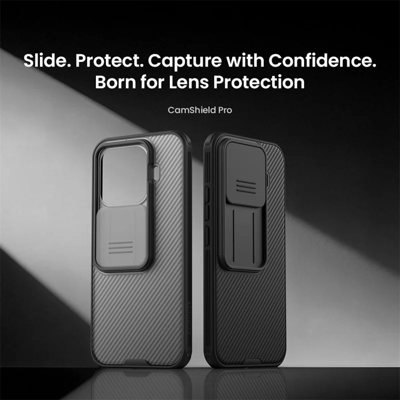 NILLKIN Camshield Pro-serie till Xiaomi 17T hårdskal av TPU + PC med kamerahäckla - Svart