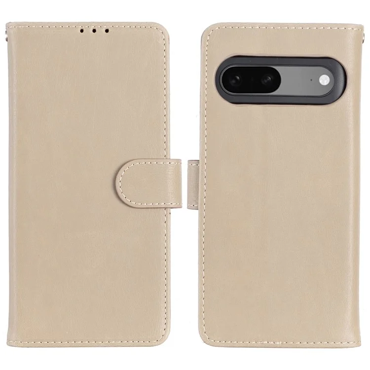 Case de Teléfono de Cuero PU Para Google Pixel 7 5G, Retro Crazy Horse Texture Stand Willet Cover Protective - Gris