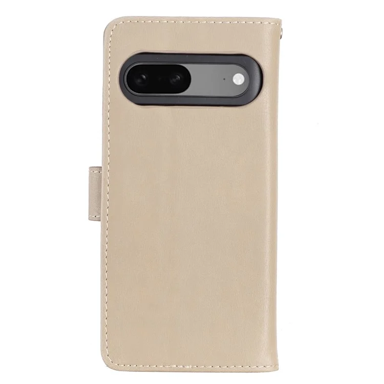 Case de Teléfono de Cuero PU Para Google Pixel 7 5G, Retro Crazy Horse Texture Stand Willet Cover Protective - Gris
