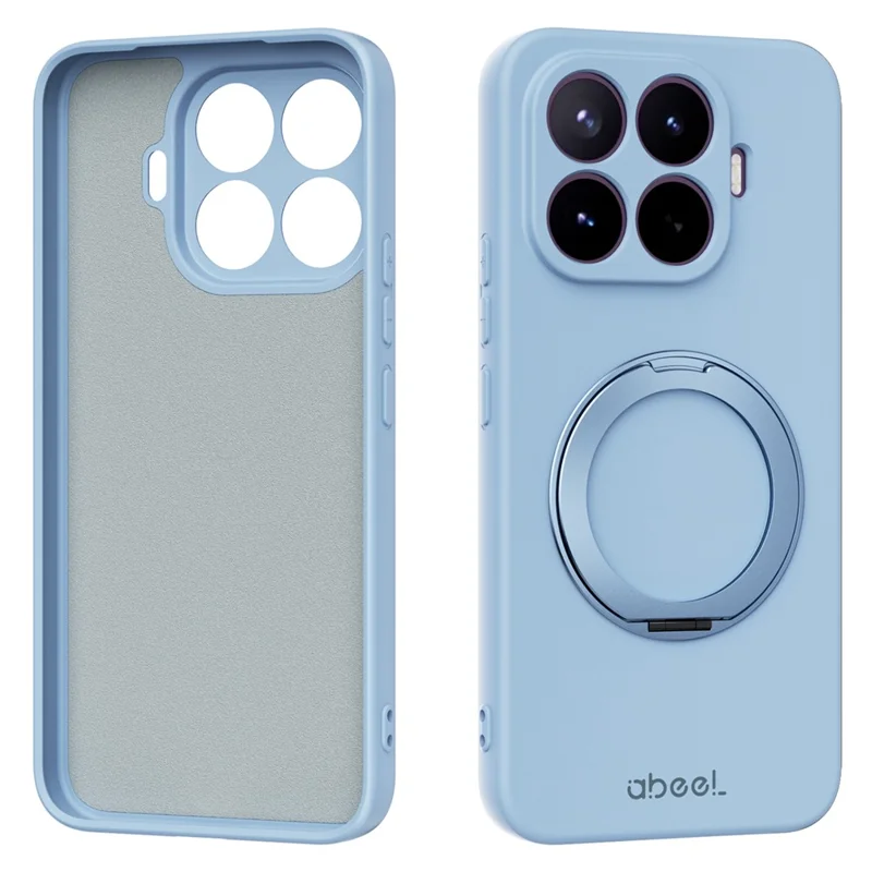 ABEEL For Xiaomi 17T Pro Magnetic Case Kickstand Skin Touch Liquid Silicone Phone Cover - Sky Blue