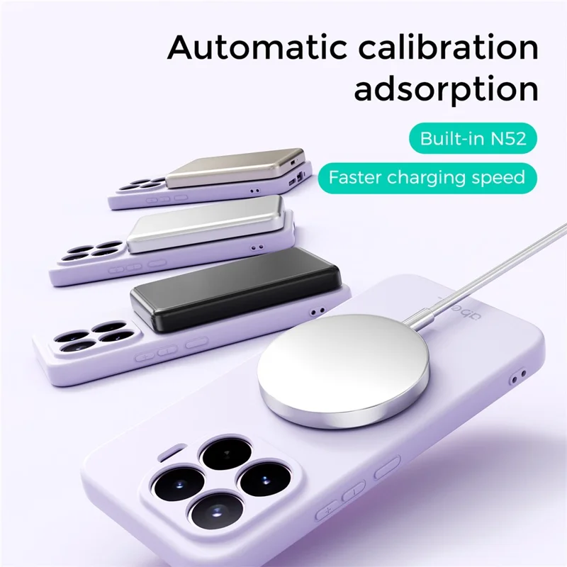 ABEEL For Xiaomi 17T Pro Magnetic Case Kickstand Skin Touch Liquid Silicone Phone Cover - Sky Blue