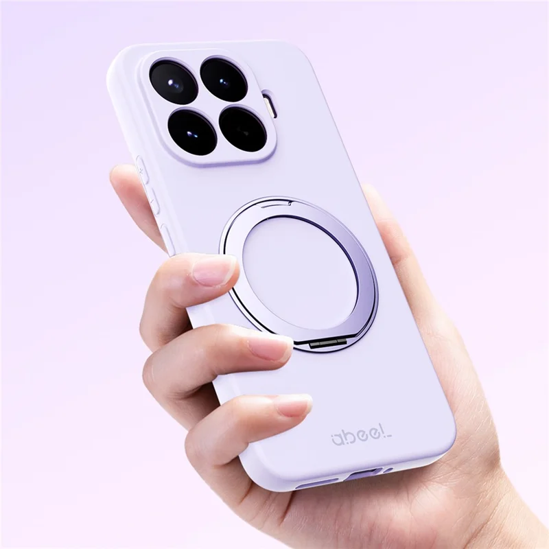ABEEL For Xiaomi 17T Pro Magnetic Case Kickstand Skin Touch Liquid Silicone Phone Cover - Sky Blue