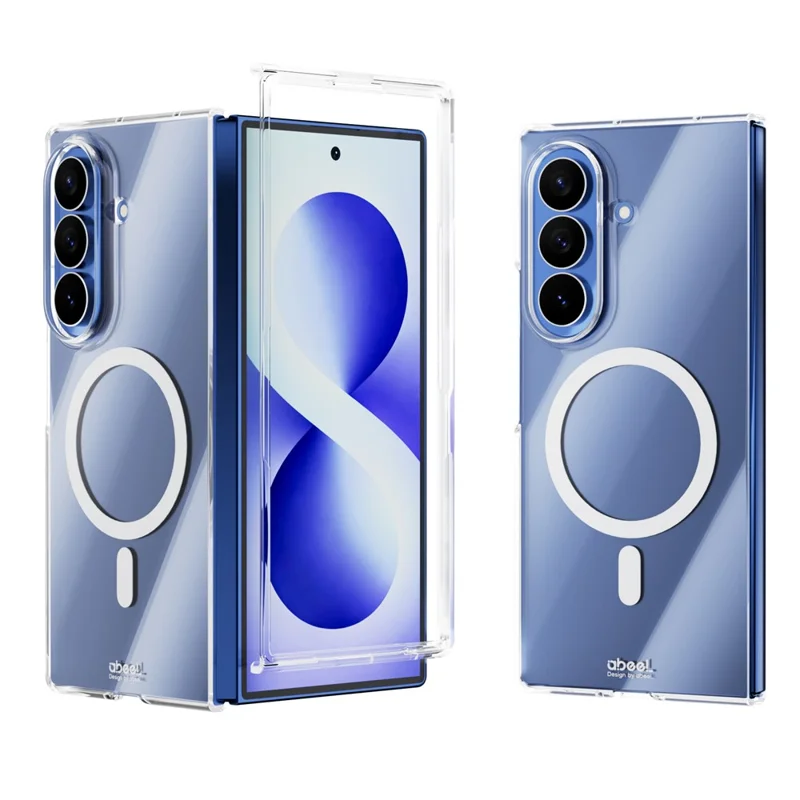 ABEEL for Samsung Galaxy Z Fold8 Ultra Magnetic Case Clear PC Anti Scratch Phone Cover - Transparent