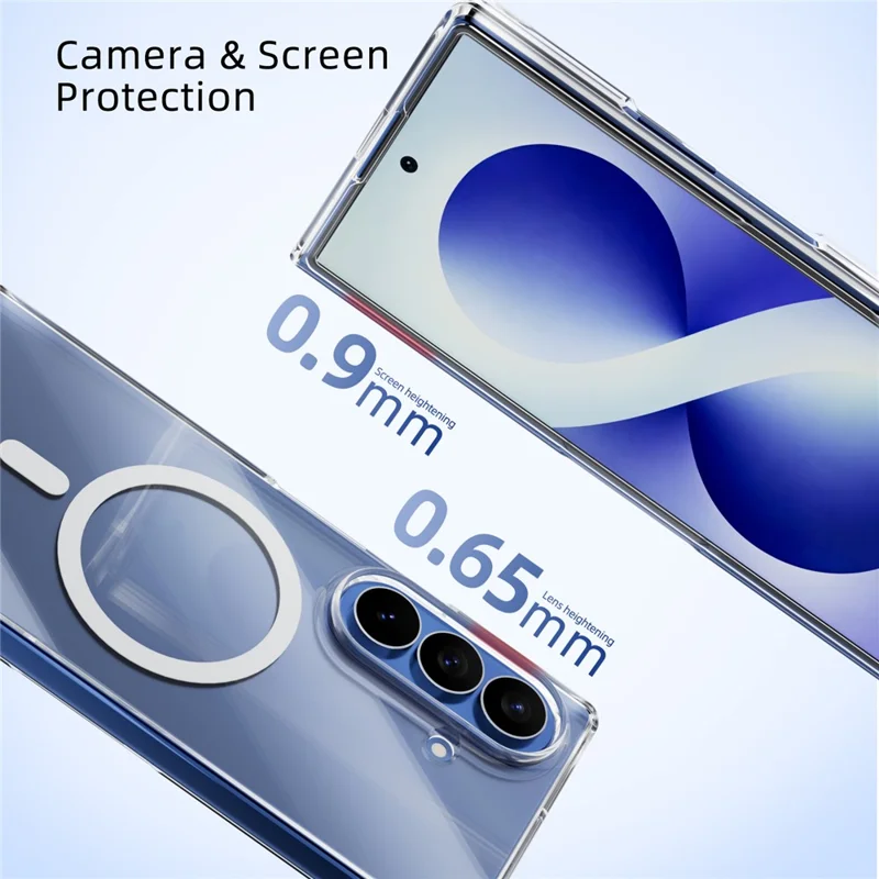 ABEEL for Samsung Galaxy Z Fold8 Ultra Magnetic Case Clear PC Anti Scratch Phone Cover - Transparent