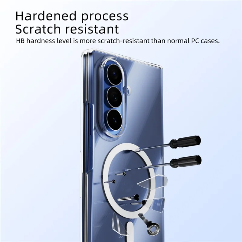 ABEEL for Samsung Galaxy Z Fold8 Ultra Magnetic Case Clear PC Anti Scratch Phone Cover - Transparent